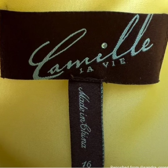 COPY - Size 16 Camille La Vie Yellow gown - Picture 6 of 7